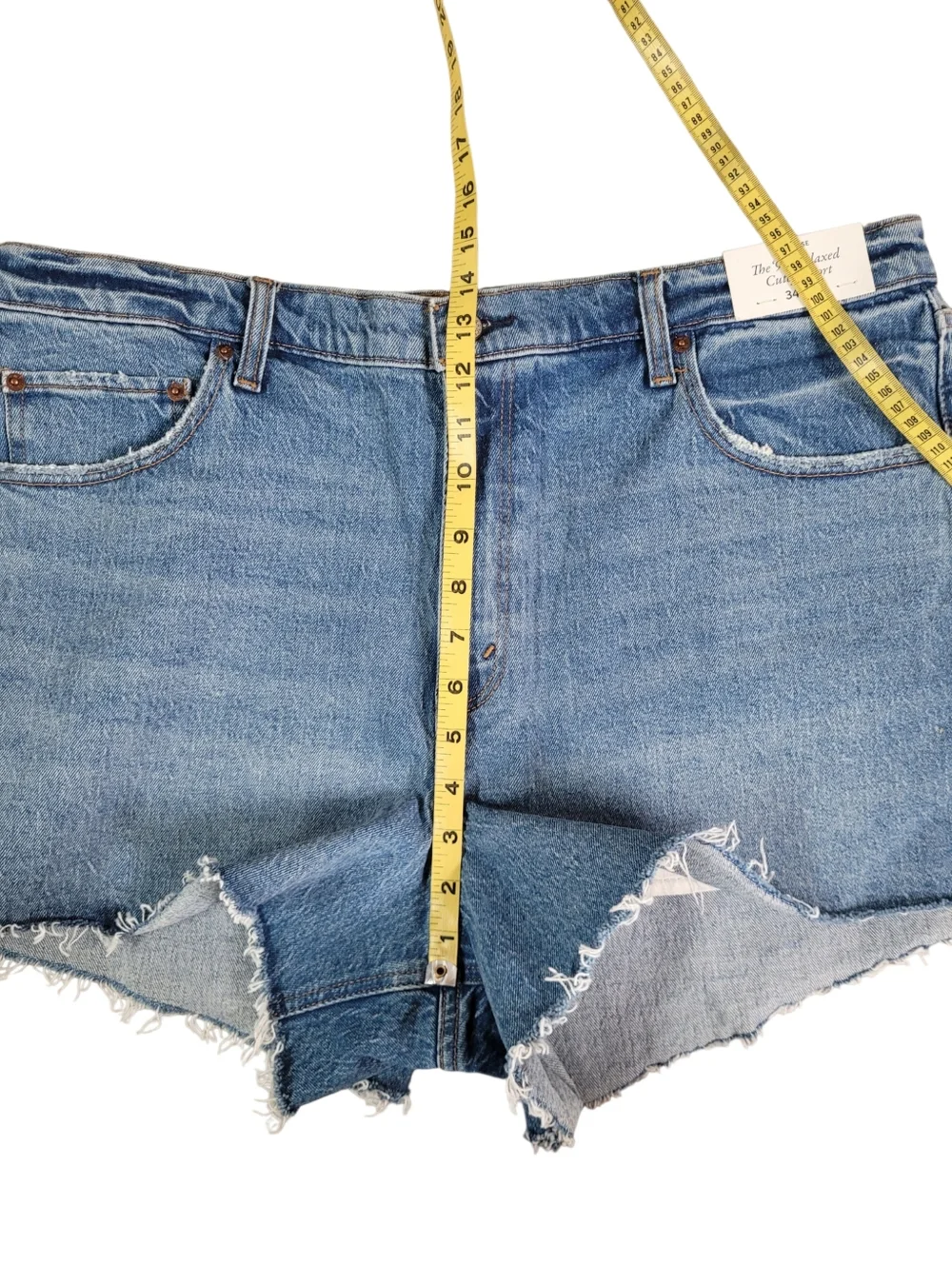 ABERCROMBIE & FITCH High Rise The '90s Relaxed Cut Off Short Size 34 l 18 - Picture 10 of 14